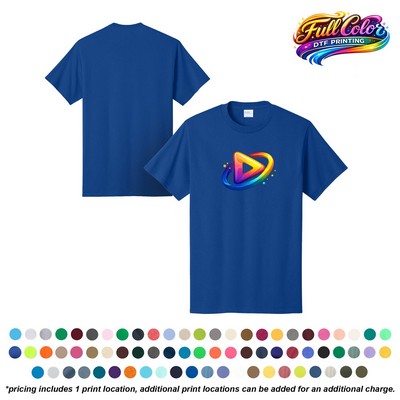 Port & Co™ Core Cotton Tee - Full Color DTF Printed